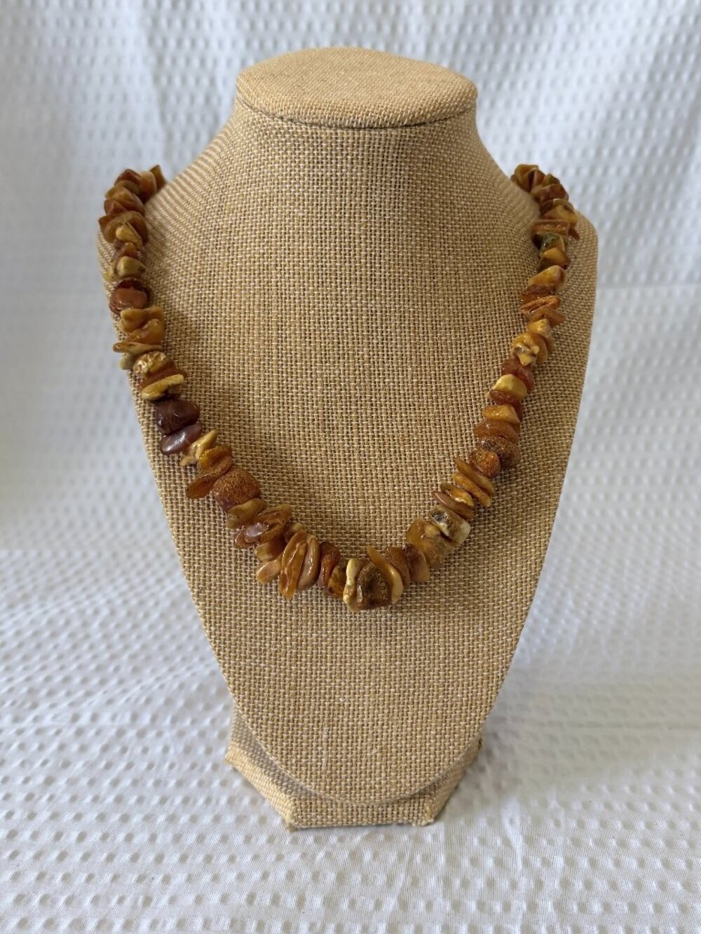 Natural Amber Chip Necklace in Honey Brown - Women's Jewelry